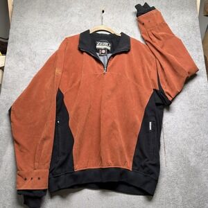 Zero Restriction Windstopper Golf‎ Jacket 1/4 Zip Orange Black Men's Large